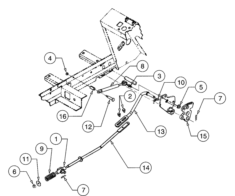 Transmission Controls Diagram and Parts List for GT2186-44 13A298L710-13A298L712 Cub Cadet Lawn Tractor